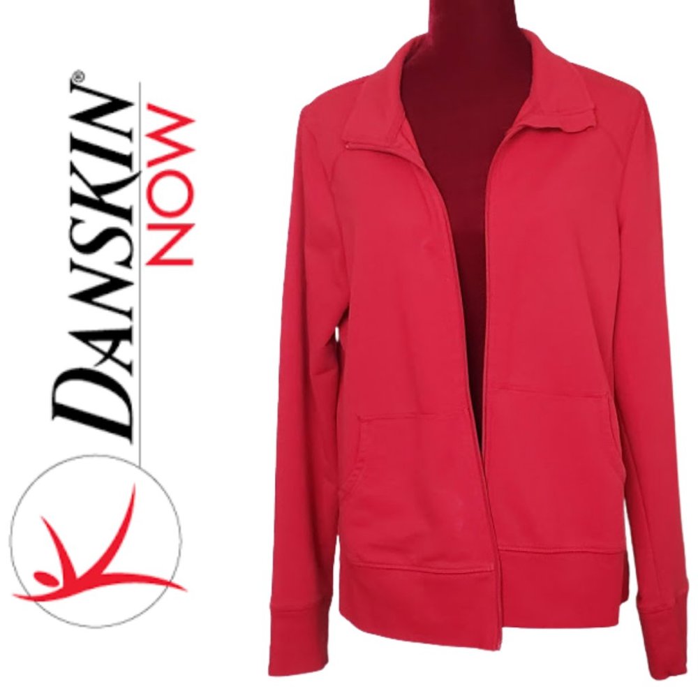 Danskin Now Red Active Workout Track Jacket XL - Picture 2 of 15